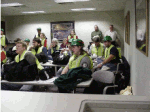 Emergency Responders sitting in a room being briefed